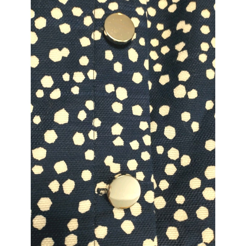 Talbots Pencil Skirt Womens 6P Knee Length Lined Blue Polka Dot Back Zip - Picture 5 of 7